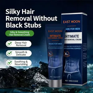 Men's Unwanted Hair Remover Cream​ - Smooth Skin for Body to Sensitive Areas, Quick & Easy