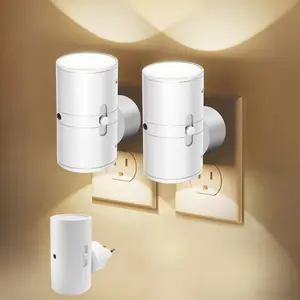 Smart Sensor Night Light - Wall Mounted LED Plug-in for Bedroom, Bathroom, Hallway | Automatic Light Control, Furniture Decor