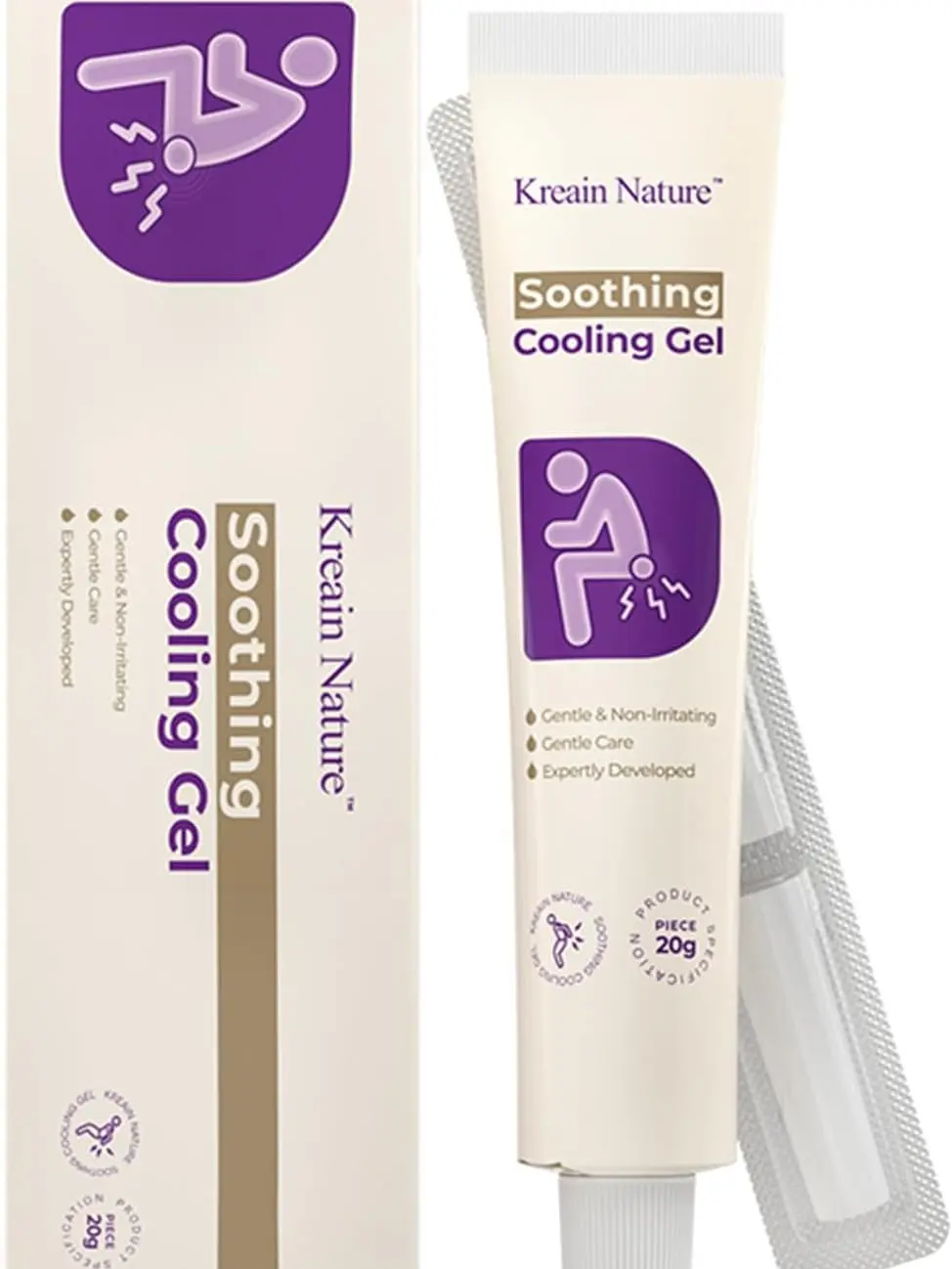 Kreain Nature Soothing Cooling Gel | Gentle Relief from Hemorrhoid-Related Itching, Swelling & Discomfort - Cooling, Non-Irritating Daily Care
