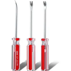 3 Packs Tack Lifter 3 mm U Tip Nail Staple Rivet Tack Puller Screwdriver Upholstery Staple Remover Tool for Furniture