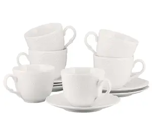 10 Strawberry Street Set of 6 Valentina Cup & Saucer