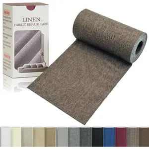Linen Repair Tape 4x70 Inch Self-Adhesive Couch Patch Repair Fabric Patch for Furniture,Sofas,Cushion,Chairs,Bags,Linen Goods(Coffee)