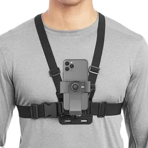 New Hanging Neck Mount for Phones, Neck Car Phone Holder POV/Vlog Selfie Mount Hand Free Phone Neck Holder Chest Stand Strap Video Recording for iPhone 15 14 13 12 Series Android Phones,Action Camera Accessories Smartphone