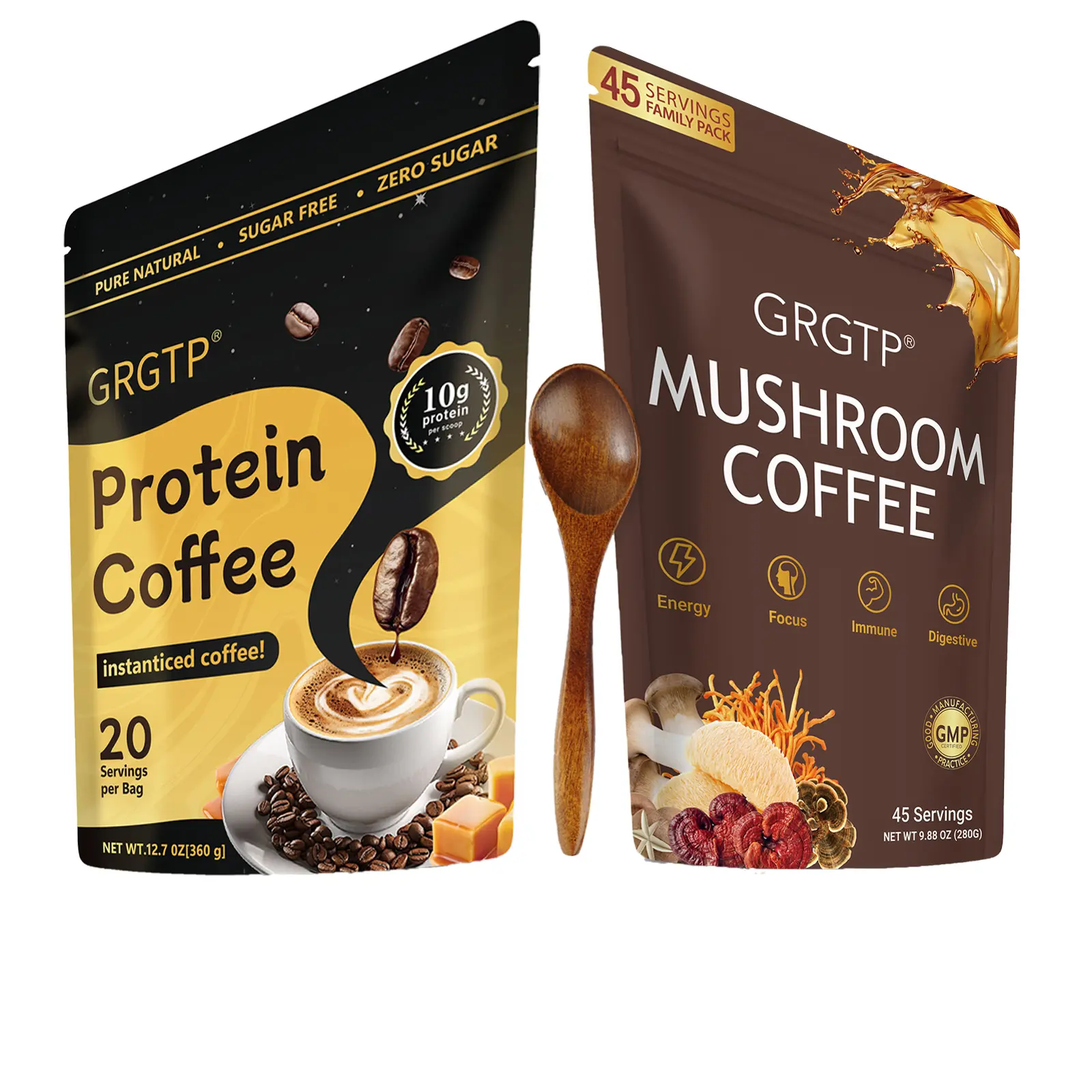 Mushroom Coffee + Protein Coffee