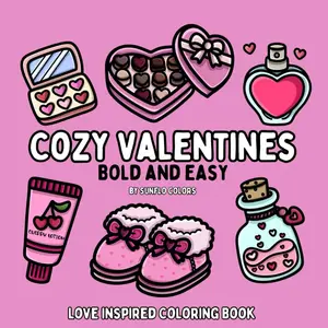 Cozy Valentines: Love Inspired Bold and Easy Coloring Book for Adults or Kids (Bold and Easy Coloring Books), Paperback