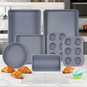 Non-Stick Bakeware Set for Home Baking, Durable Kitchenware for Cake, Cookie & Bread Making Bakeware
