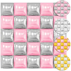 30PCS Double Sided Square Foil Balloons Wall,19 Inches Chrome Foil Balloons Tunnel Arch Garland Kit for Birthday,Anniversary,Wedding,Graduation Party Background Graduation Party Decoration
