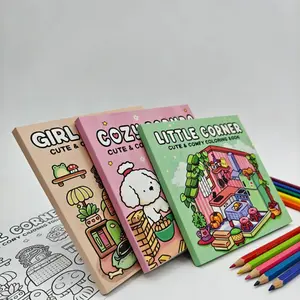 3-Pack Coloring Books Set, Cute Cartoon Design, Perfect Gift for Kids & Adults, Ideal for Stress Relief & Creativity Development
