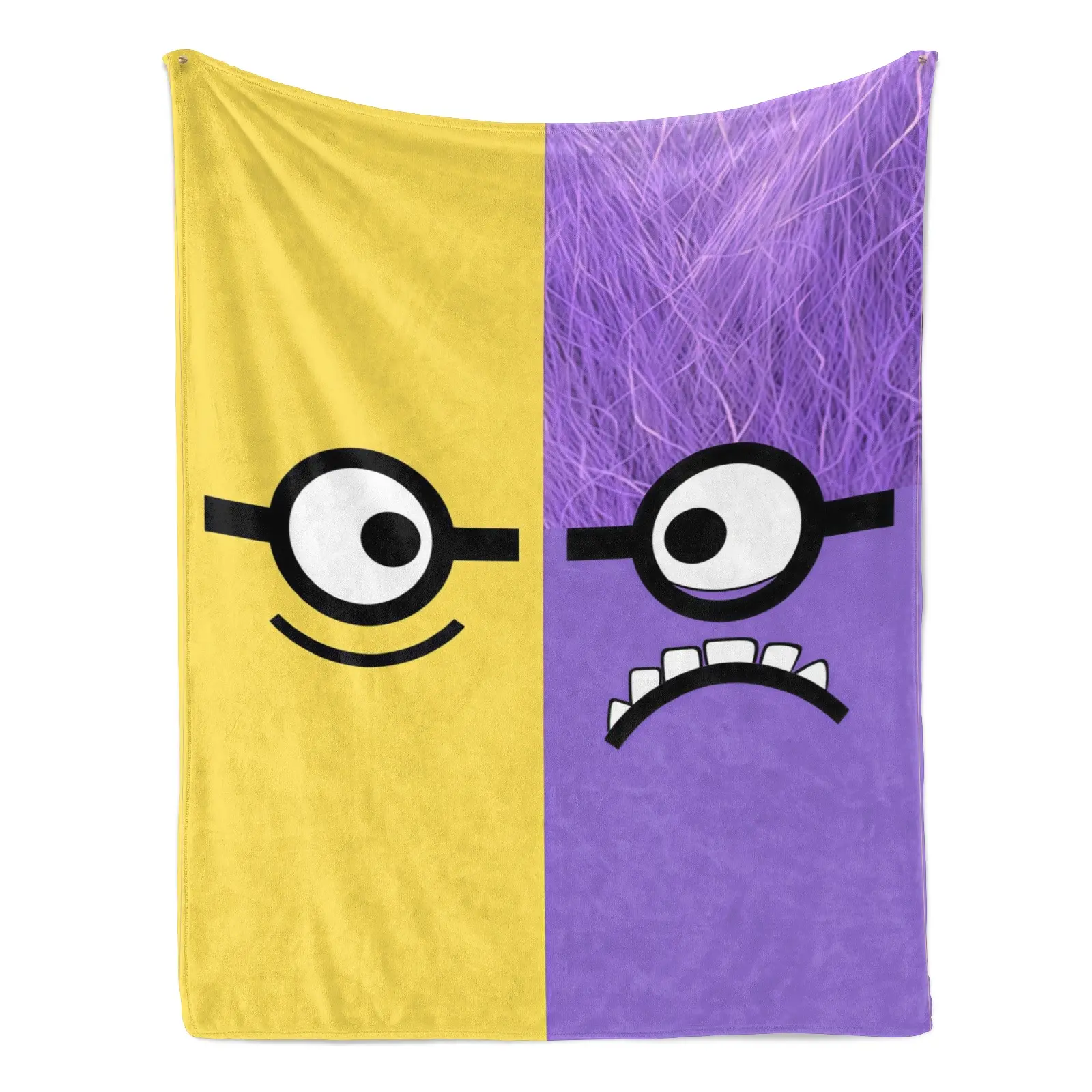 Cute Minions Printed Flannel Blanket 6 Sizes Soft Cozy Lightweight AC Throw Blanket Kids Adults Sofa Bed Bedroom Living Room Outdoor Travel Cartoon Bedding Movie Night Home Decor Gift Halloween Christmas Birthday Viral Blanket