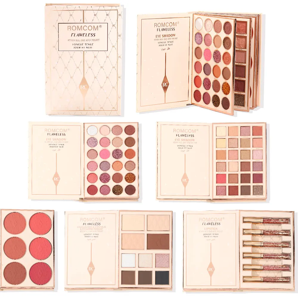 48 Colors Shimmer & Matte Flawless Eyeshadow Palette, Cosmetic All-in-One Highlight Blush Contour, Book-Shape Multi-Function Makeup Palette, Shimmering Eyeshadow Palette, Set