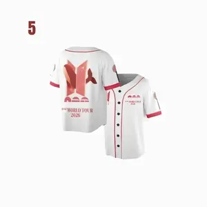 Whalien Baseball Jersey Inspired Bangtan, Collection Colors Gear for Army, Idea Outfit Concert 2026 For Bulletproof Fans