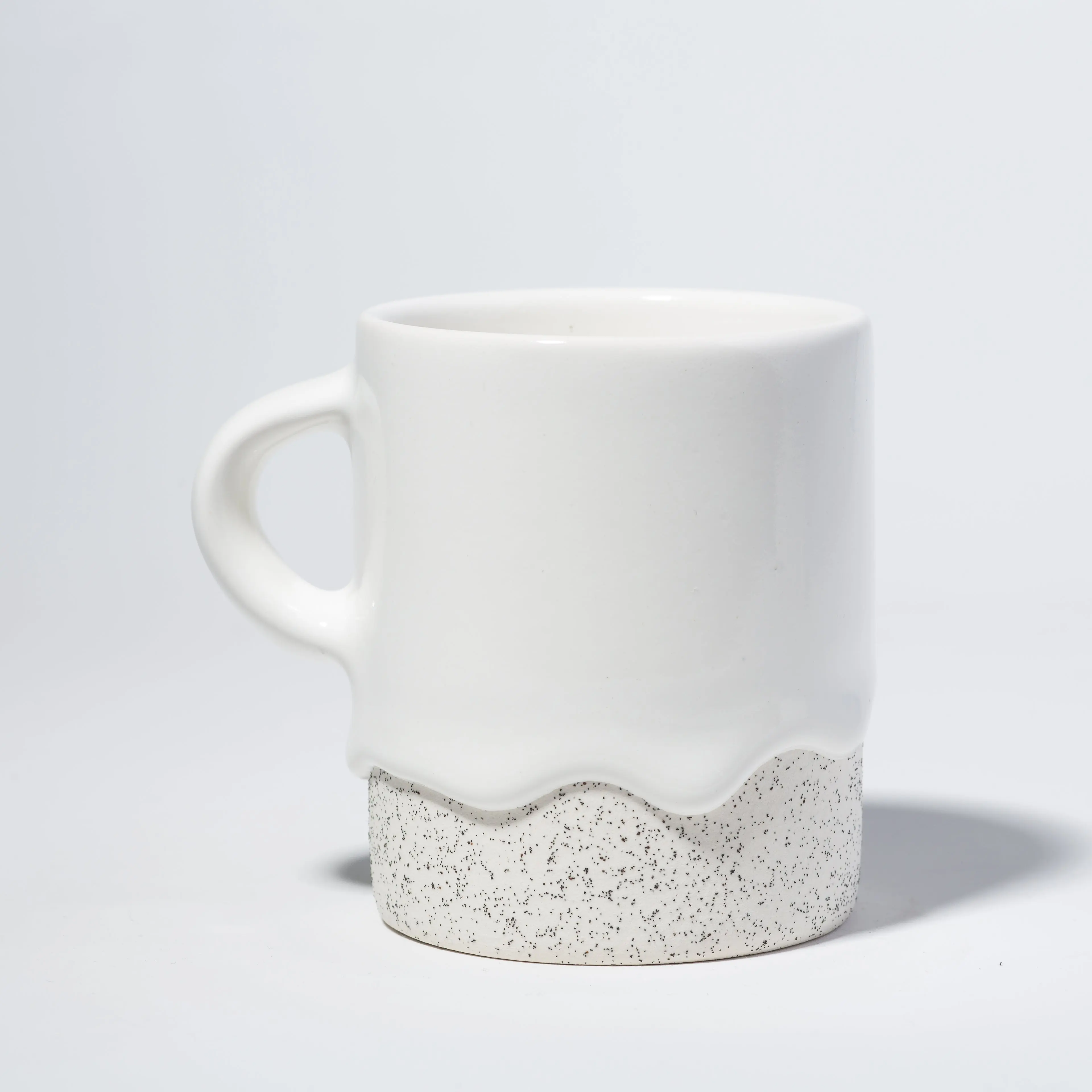Drippy Pots 10oz Cylinder Mug - Ceramic Mug for Coffee, Tea, and Cold/Hot Drinks - Washable/Reusable Cup