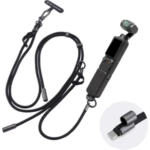 【DealsForYouDays】K&F Concept Camera Lanyard - Essential Selfie Accessories for DJI Osmo Pocket 3, Digital Camera, Cellphone & Content Creator Electronics (Black)