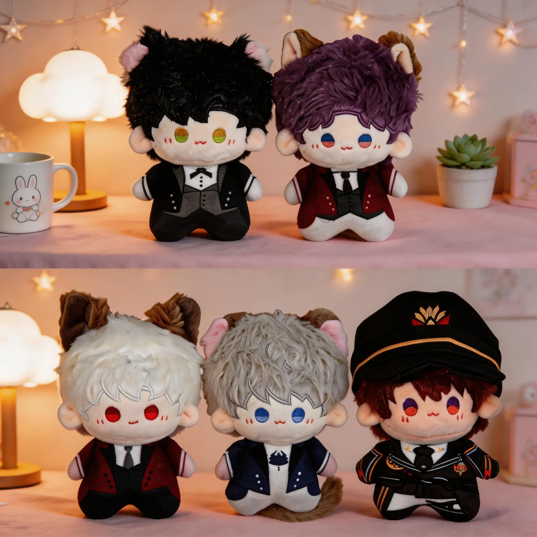 Love and Deepspace Chibi Plush Dolls (Sylus, Caleb, Rafayel, Xavier, Zayne) - Collectible Soft Animal, Cute Soft Adorable Stuffed Figure, Cuddly Stuffed Animal, Ideal Gift for Enthusiasts