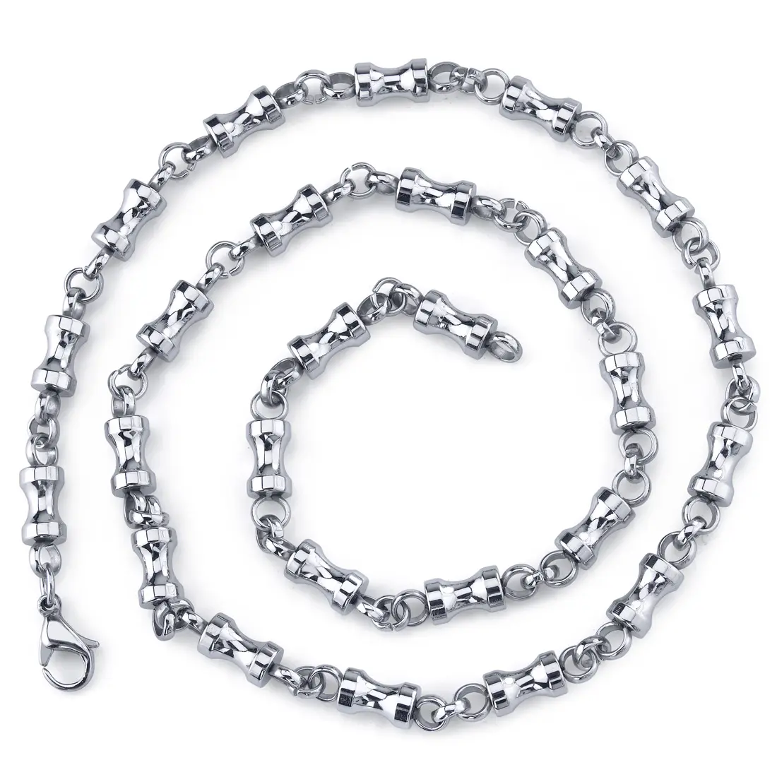 22 Inch Dumbbell Link Chain Stainless Steel Necklace Daily Birthday Anniversary Male Female