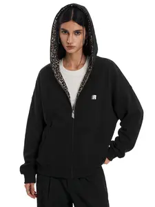 FDR Leopard Print Sweatshirt for Men & Women | Oversized Slightly Cropped Zip Up Hoodie| Soft Fabric Vintage Y2K Streetwear Top #Summervibes
