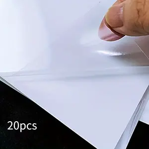 Clear Sticker Paper For Inkjet Printer - Glossy 8.3*11.7in - Printable Vinyl Sticker Paper For Cricut - Printable Sticker Paper - Transparent - Adhesive - Clear Sheets