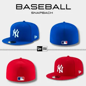 New Era MLB New York Yankees LA Dodgers 9FIFTY Snapback 59FIFTY Fitted Hat, Flat Brim Structured Design, Premium Cotton Fabric, Bold Embroidered Logo, Unisex Streetwear Cap, Hat For Men Women, Gorra Snapback