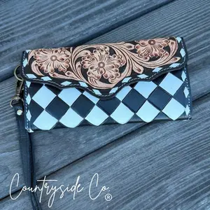 Dalton Checkered Leather Wallet