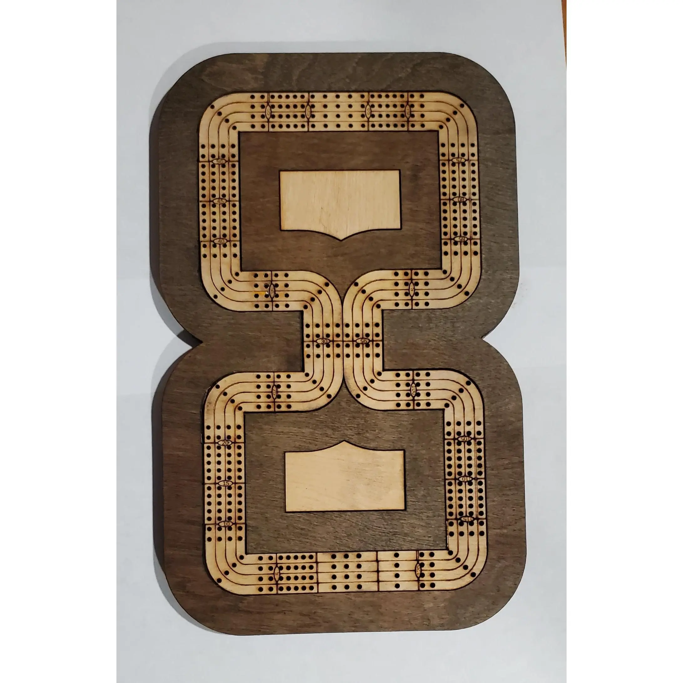 Travel Sized 4 Lane Cribbage Board - Hour Glass