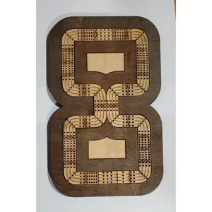 Travel Sized 4 Lane Cribbage Board - Hour Glass