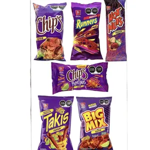 Barcel FUEGO PACK 6pz - Chips F, Papatinas F, Big Mix F, Takis F, Hot Nuts F & Runners F. - Chips Mexican Snack Spicy Crispy Food Bundle Crunchy