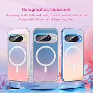 Google Pixel Magnetic Iridescent Armor Shield Shockproof Heavy Duty Protective Case for Pixel 10/9/8 Series with Virgin Mary Print and TPU Material summerwins,summerwins