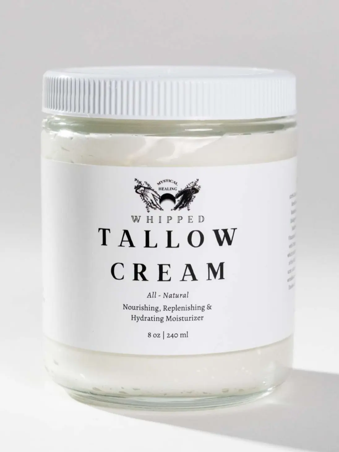 Mystical Healing Organic Ancient Skincare - Whipped Tallow Cream, Replenishing, Nourishing, Hydrating Face and Body Moisturizer Moisture Radiant