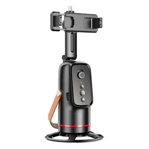 Automatic Face Tracking Tripod with Gesture Control, 360 Rotation, Tripod Stabilizer, Smart Phone Holder for Live Streaming, Vlog, Video Recording Accessories