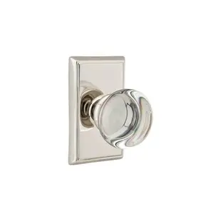 Emtek 8521PC Dummy , Rectangular Rosette , Providence Crystal Knob