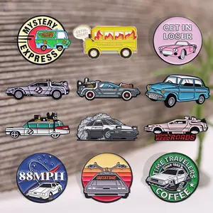 12PCS Cartoon Car Series Badges Pin Set Zinc Alloy Fashion Accessories Exquisite Decorations for Backpacks and Clothing Perfect Gifts Ideal for Gifting
