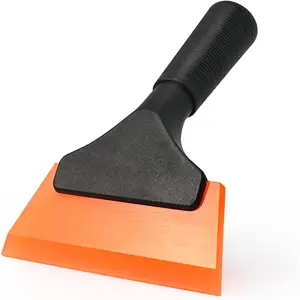 Small  5 inch Rubber Window Tint Windshield Scraper for ,Glass, Mirror, Shower, Door,Bathroom Cleaning(Orange)