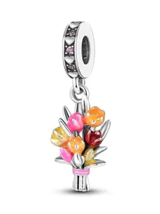 Mother's Day Gift Flower Design Pendant, Rhinestone Decorated Pendant for Bracelet & Necklace, Fashion Accessories for Women & Girls, DIY Jewelry Making Accessories, Charms, Sunflower Pendant
