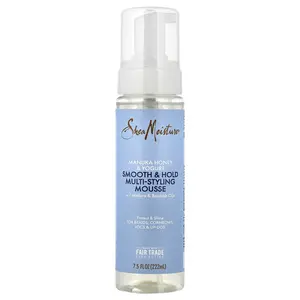 SheaMoisture Manuka Honey & Yogurt, Smooth & Hold Multi-Styling Mousse w/ Mafura & Baobab Oils, 7.5 fl oz (222 ml)