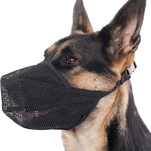Soft Mesh Dog Muzzle for Small Medium Large Dogs, Prevents Biting Licking Chewing, Allows Normal Breathing and Drinking
