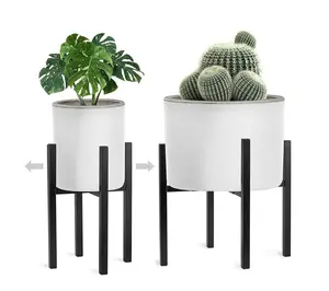 Sorbus Adjustable Metal Plant Stand, 10"-16" Flower Pot Holder