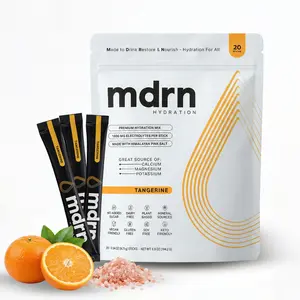 MDRN Hydration Tangerine Electrolyte Mix | Monk-Fruit Sweetened, B-Vitamins & Antioxidants (20 Sticks)