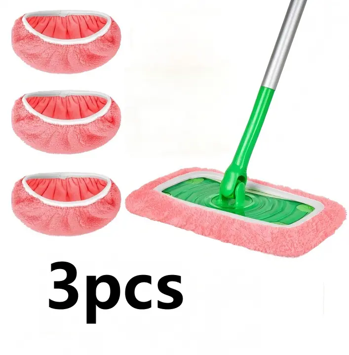3PCS Reusable Mop Pads – Soft Microfiber Cleaning Cloths for Kitchen, Floor & Home Daily Cleaning