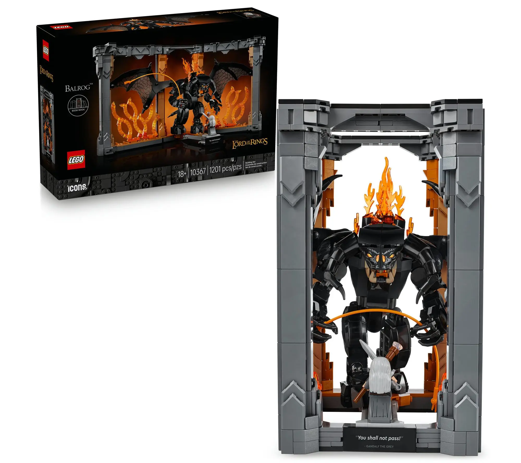 LEGO Icons The Lord of the Rings: Balrog Book Nook Bookshelf D LEGO Icons The Lord of the Rings: Balrog Book Nook Bookshelf D