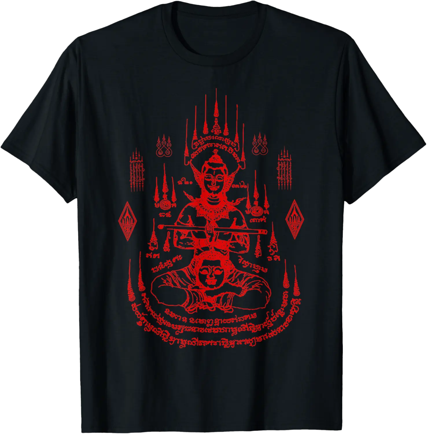Sawadee Thai Traditional Sak Yant Thai Twin T Muay Thai T-Shirt - Phoebeumba Shop 72B09L2PY572