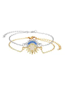 Sun and Moon Bracelet Set, stackable bracelets suitable for both men and women, fashionable trendy accessories perfect for daily wear and party occasions, couple matching bracelets, and friendship bracelets, Trendy Jewelry Set