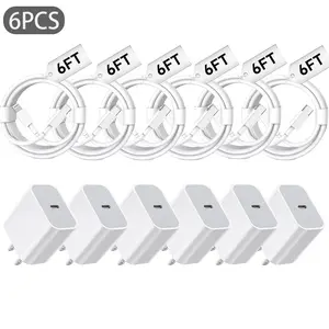 Fast WallCharger  for iPhone 14  6FT USB-C to Lightning Cable with 3 USB Adapters for iPhone 14 Plus/14 Pro Max/13 Mini/12/11/XS/iPad Fast Charging Kit