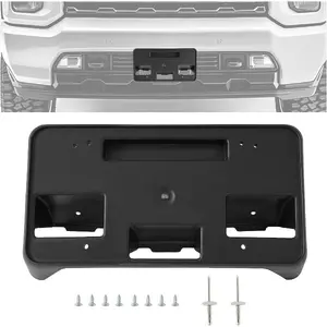 Front License Plate Holder Bracket Compatible with 2020-2023 Chevy Chevrolet Silverado 2500 HD 3500 HD License Plate Mounting Frames Replacement for GM1068212 84186106 Black Plastic Install