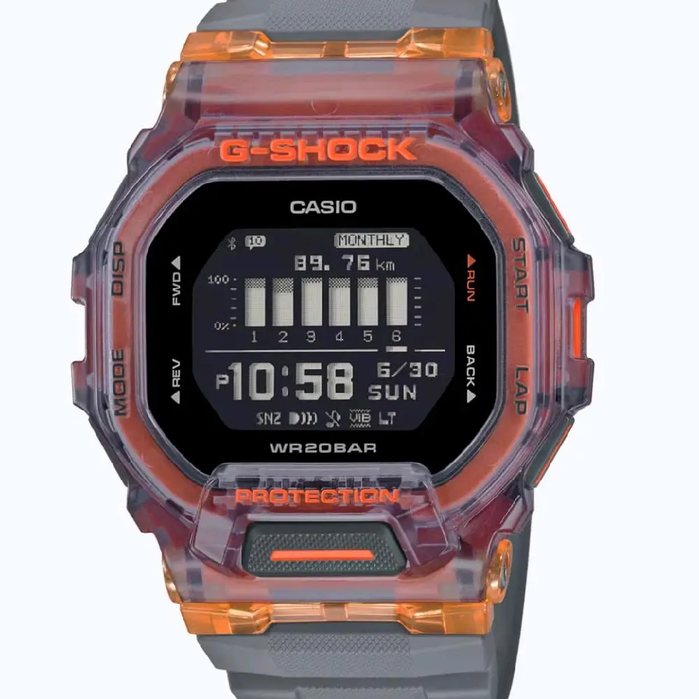 GBD-200SM brand new G shock transparent orange vital bright series men' s beautiful watch