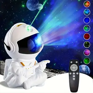 Projector Night Light, Astronaut Shape Ceiling LED Light Projector with Variable Nebula Effect & All- round Rotation, Starry Lamp Projector Ambient Light, Gift