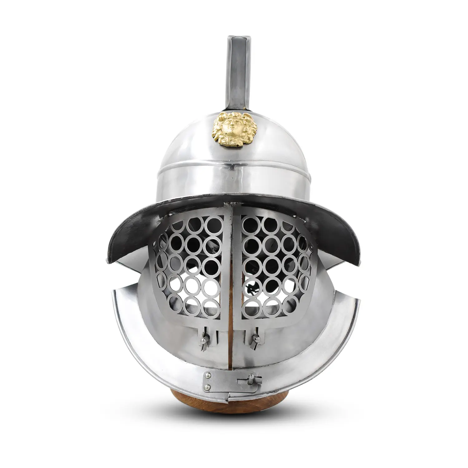 Medieval Warrior Murmillo Gladiator Helmet, 18 Gauge Steel Menswear Armor Piece with Adjustable Leather Liner for LARP & Cosplay