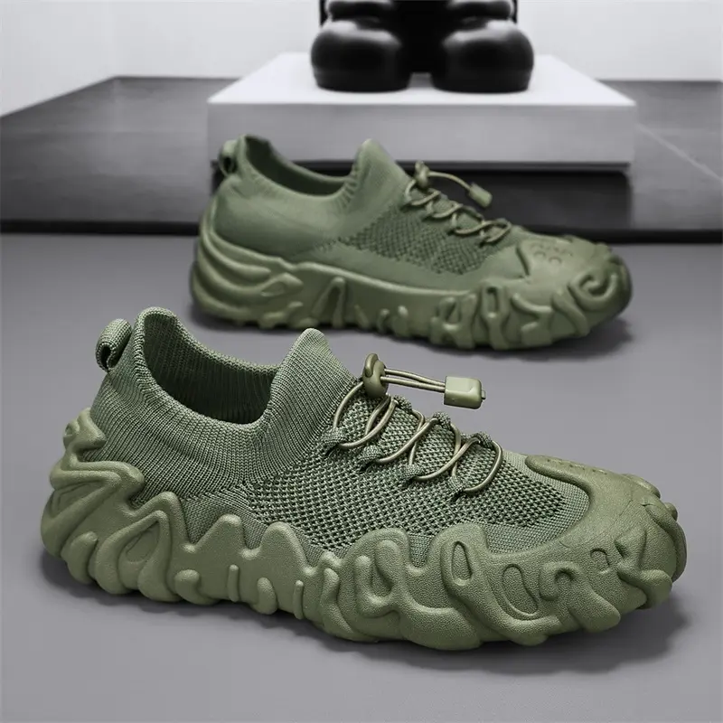 UOSO Men'S Single Mesh Sports Shoes | Slip-On, Trendy Design with ...
