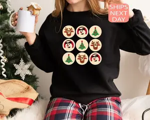 Christmas Sugar Cookie Sweatshirt, Christmas Sweatshirt, Retro Christmas Sweater, Christmas Cookies Sweatshirt, Cute Xmas Gift, Xmas Hoodie