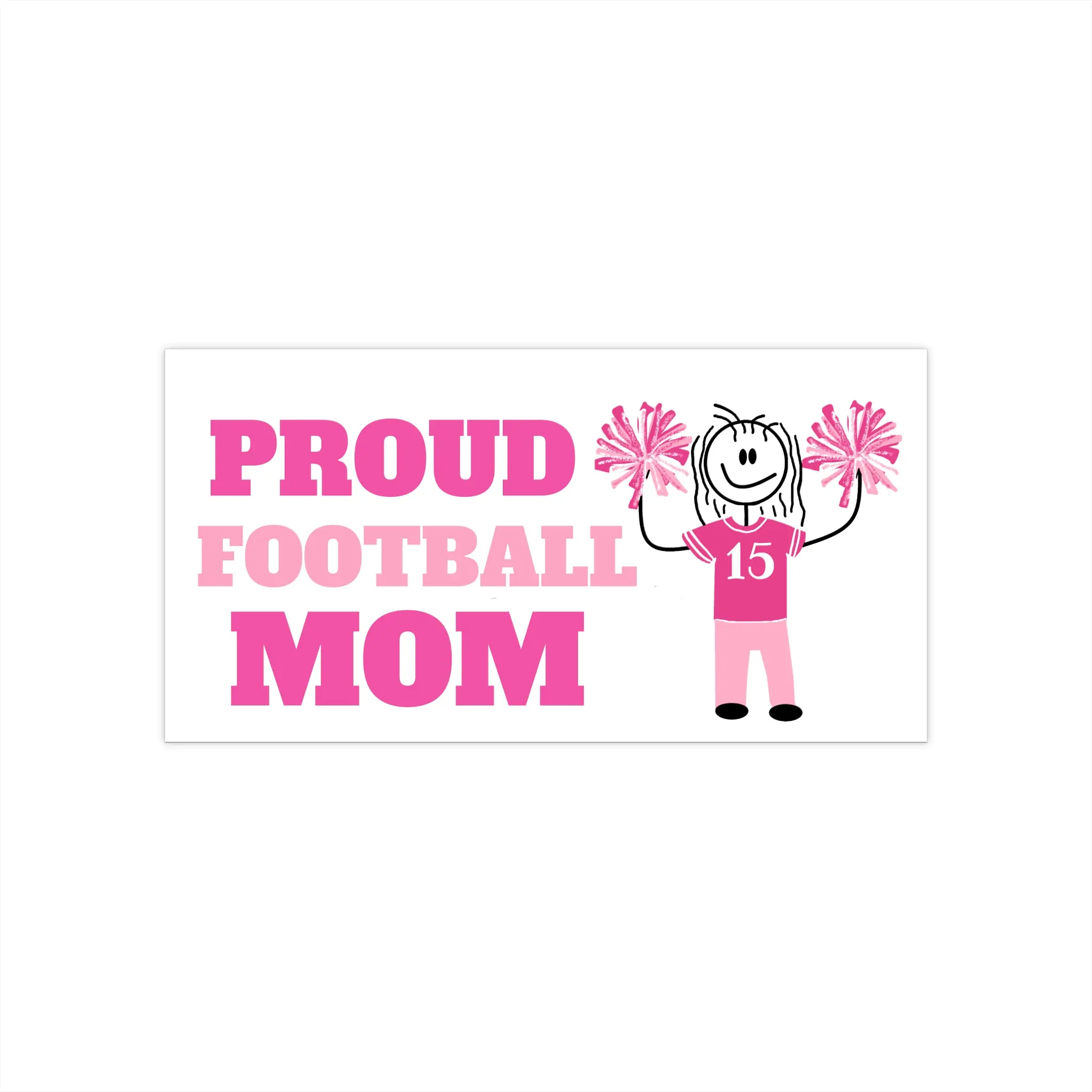 Proud Football Mom Bumper Sticker | Cheer Mom Car Decal, Gift for Sports Moms, Football Season Decor, Supportive Car Accessories