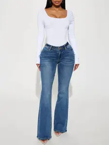 Lost Without You Soft Stretch Bootcut Jeans - Dark Wash
